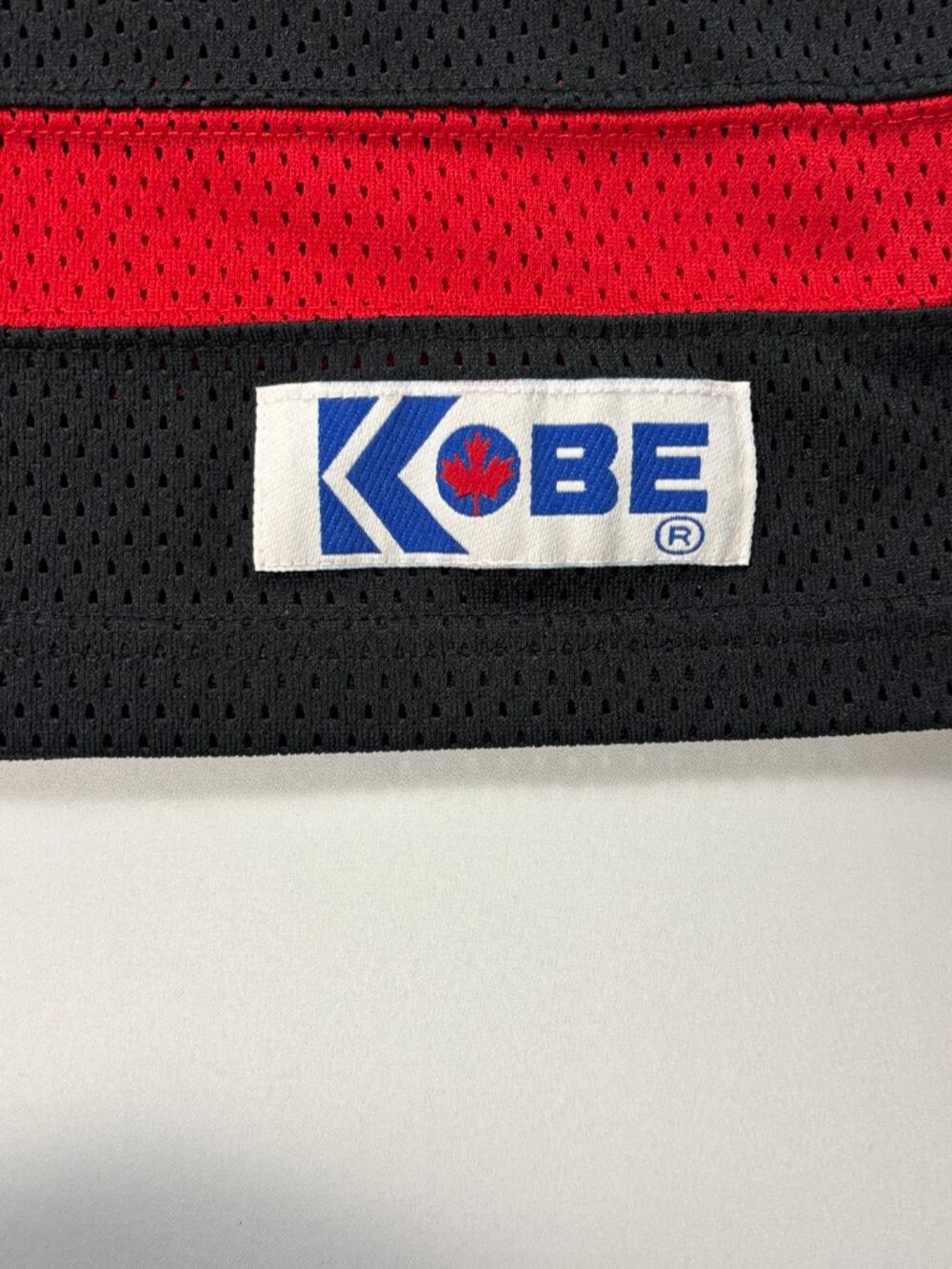 Vintage Blackhawks Local Kobe Hockey Jersey Black Red Sz XL #52 Retro - Picture 7 of 8